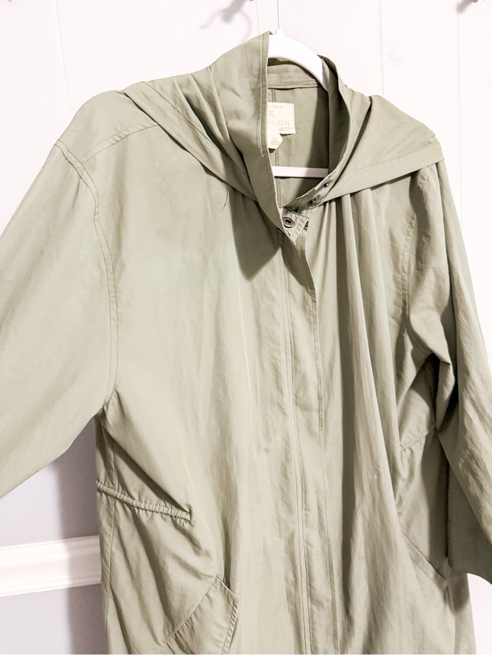 Caslon Green Rain Jacket Windbreaker - Picture 2 of 6